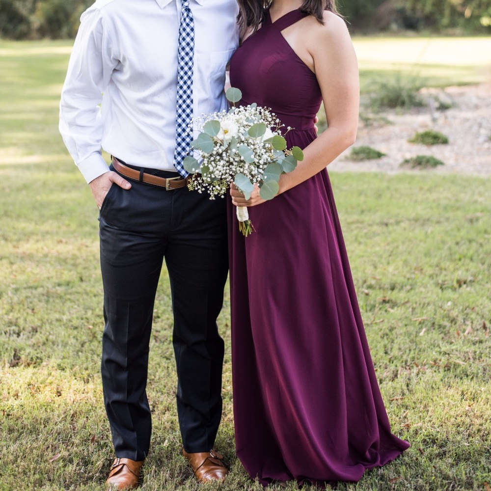 Lulus Air of Romance Burgundy Maxi Dress